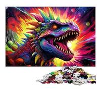 Colorful Dinosaur JigsawPuzzle 1000 Pieces for Adults Jigsaw Puzzles Perfect for Teenagers & Collectors, Ideal Home Decor & Travel Gift 26X38CM/10.23x14.96inch