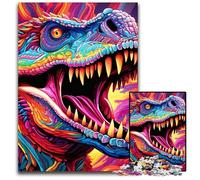 Colorful Dinosaur JigsawPuzzle 1000 Pieces for Adults Puzzles for Adults DIY Home Decor Gift, Brain Teaser Game 26X38CM/10.23x14.96inch