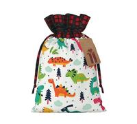 Colorful Dinosaurs Christmas Candy Bag, Reusable, Christmas Bag For Christmas Birthday Party