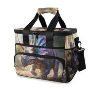 Colorful Dinosaurs Cooler Bag Thermal Insulated Picnic Lunch Bag Box Large Cool Bag for Beach Picnic Camping Travel Men Women