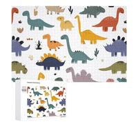 Colorful Dinosaurs Pattern Wooden Jigsaw Puzzles for Adults Intelligent Games Home Decor Artwork for Home Office