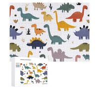 Colorful Dinosaurs Pattern Wooden Jigsaw Puzzles for Adults Intelligent Games Home Decor Artwork for Home Office