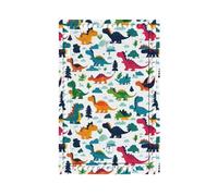 Colorful Dinosaurs Premium One-Gang Decorative Switch Plate Cover with Textured Fabric-Grain Finish & Accent Dot Design â€“ Durable Pc Material Wall Plate for Residential and Commercial Use