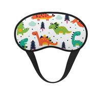Colorful Dinosaurs Print Sleep Mask, Eye Sleeping Mask for Women and Men for Total Darkness, Reduces Puffy Eye Mask