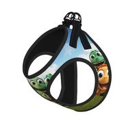 Colorful Dinosaurs Print Step in Dog Harness and Leash Set,Mesh Pet Vest Harness for Small Dogs and Cats