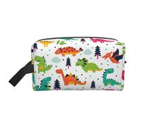 Colorful Dinosaurs Print Travel Toiletry Bag, Spacious Capacity Cosmetic Bag for Women Toiletry Bag for Men