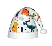 Colorful Dinosaurs Printed Children'S Christmas Hat, Suitable For Holiday And Party Decoration