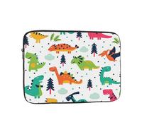 Colorful Dinosaurs Printed Laptop Sleeve For 17 Inch Laptop, Shockproof Oxford Fabric Laptop Protective Case Laptop Bag