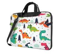Colorful Dinosaurs Printed Waterproof Laptop Case Ultra-Thin Portable One-Shoulder Laptop Bag 600d Oxford 13in/14in/15.6in
