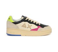 Colorful Dirty White Trainers- male- Sun68- Sneakers- Multicolor- 6 UK- Shoes 6 UK