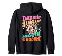 Colorful Disco Vibes - Lets Go Girls Mirror Ball Zip Hoodie