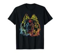 Colorful Dog Belgian Shepherd Tervuren T-Shirt