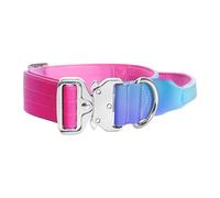 Colorful Dog Collar with Ergonomic Handle for Walking, D M