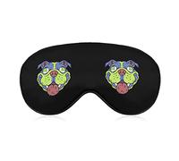 Colorful Dog Head Soft Eye Mask Cover Effective Shading Blindfold Comfort Sleep Mask with Elastic Adjustable Strap