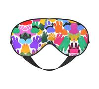 Colorful Dog Paw Eye Mask for Sleeping, Sleep Mask, Blocks Light, Perfect for Men and Women, Soft and Comfortable Blindfold for Travel