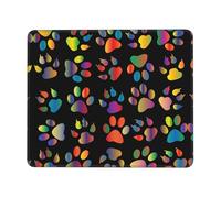 Colorful Dog Paw Non-Slip Rubber Base Mouse Pad with Lock Edge, Large Extended Desk Mat for Enhanced Game Work