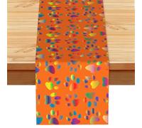 colorful dog paw Print Decor Linen Table Runner for Everyday Dining Wedding Party Holiday Home Decor
