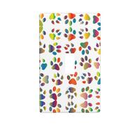 Colorful Dog Paw Print Decorative 1-Gang Wall Plate,Standard Size Unbreakable Polycarbonate Switch & Outlet Cover