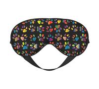Colorful Dog Paw Print Sleeping Eye Cover Eyeshade for Men Women Plane Travel Nap Night Sleeping