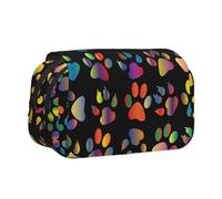 Colorful Dog Paw Printing Pencil Case for Pencils, Handy Storage Box for Watercolor Pens Or Markers