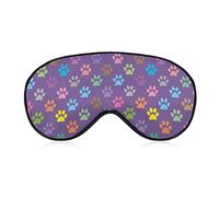 Colorful Dog Paw Sleep Mask Soft Blindfold Portable Eye Mask with Adjustable Strap for Men Women