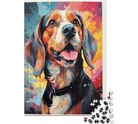 Colorful Dog Portrait 1000 Pieces 1000 Pieces Jigsaw Puzzles for Adults Sturdy Cardboard Home Decoration Wall Display Spring Festival Gift Indoor Activity 70x50cm/1000pcs