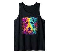 Colorful Dog Portrait Fox Terrier Tank Top