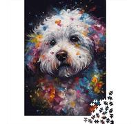 Colorful Dog Portrait Jigsaw Puzzle 1000 Piece Paper for Adults Artful Pattern Relaxing Gift 70x50cm/1000pcs