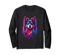Colorful Dog Portrait Long Sleeve T-Shirt