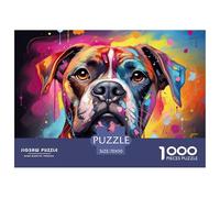 Colorful Dog Portrait Thick Sturdy Cardboard Excellent Brain Game, Suitable for Improving Mental Flexibility And Focus 70x50cm/1000pcs