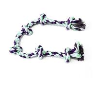 Colorful Dog Rope Toy 41inch Cotton Chew for Large Dogs Interactive Tug of War Durable Playtime