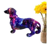 Colorful Dog Sculpture,Modern Resin Painted Graffiti Dog Sculpture | Aesthetic Crafts Dog Ornament, Home Decoration Dog Art Statue For Bookshelf, Hotel, Cafe