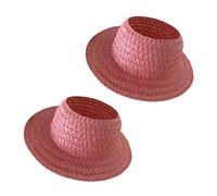 Colorful Doll Dress Hat with Empty Top Design Perfect for Miniature Straw Parties Toy Accessories Craft Miniature Straw Doll Dress Decorative Accessory