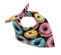 Colorful Donuts Desserts Women's Head Scarf Hair Square Scarves Headscarf for Sleeping Travel Beach 25"x25"