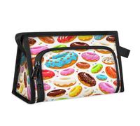 Colorful Donuts Travel Toiletry Bag for Women Men Girls Boys Cute Donuts Multifunctional Makeup Pouch Bag Wash Toiletries Cosmetic Organizer Shower Bag