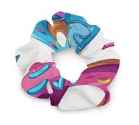 Colorful Donuts with Sprinkles Hair Scrunchies for Women Elastic Hair Bands Soft Hair Ties for Styling Gift Christmas Valentine's Day