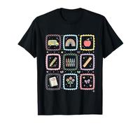 Colorful Doodle Teacher Back to School Aesthetic Cute Design T-Shirt