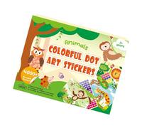 Colorful Dot Art Sticker Kids Fun Art Project Colorful Sticker Set Features Cartoon Animals Designs Safe and Fun Dot Art Sticker Pack