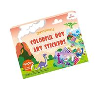 Colorful Dot Art Sticker Kids Fun Project Colorful Set Features Cartoon Animals Designs Safe and Cartoon Themed Dot