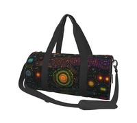 Colorful dot crocodile Canvas travel bag, large capacity, can be carried on the shoulder