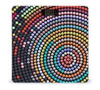 Colorful Dot Pattern NO.A Digital Scales for Body Weight - Bright LCD Display Digital Weight Scales Bathroom with Automatic Power On/Off - Sturdy Tempered Glass Surface
