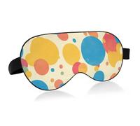 Colorful Dots Cute Art Travel Essential Sleeping Eye mask with Elastic Adjustable Band Blackout Camping Blackout Eye mask for Sleeping Public Transportation