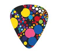 Colorful dots Durable guitar picks - three thicknesses of thin, medium and thick are available, suitable for guitar, bass, electric guitar and ukulele