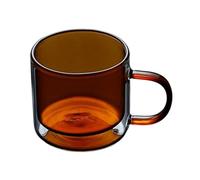 Colorful Double-Wall Glass Mugs - 250ml Borosilicate Tea & Coffee Cups with Handle, Heat-Resistant Drinkware Set