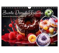 Colorful doughnut dreams - Heavenly taste from doughnut dough UK-Version (Wall Calendar 2026 DIN A4 Landscape), CALVENDO 12 Month Wall Calendar