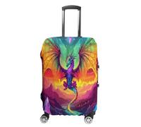 Colorful Dragon Diamond Luggage Case Cover Protective Suitcase Covers Anti Scratch Baggage Washable Fits 19-32 Inch L