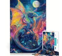 Colorful Dragon Fantasy Art 1000 Pieces Jigsaws Adults Puzzles Gifts Relax Game Accurate Cut Fun Challenge Perfect Decor (50x75cm)