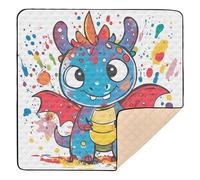 Colorful Dragon Graffiti Art Large Stylish Baby Gym & Activity Mat for Floor Cozy Breathable Baby Crawling Mat for Baby Toddler Infant, 50'' x 50''