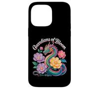 Colorful Dragon Guardians of Bloom Fantasy Floral Design Case for iPhone 14 Pro Max