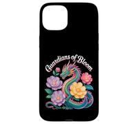 Colorful Dragon Guardians of Bloom Fantasy Floral Design Case for iPhone 15 Plus